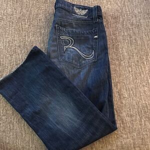 Rock & Republic Men's Bootcut Jeans - Dark Blue